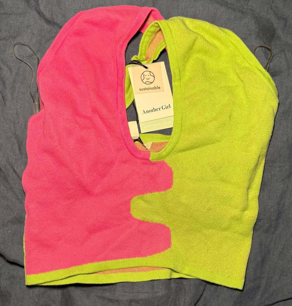 NWT Another Girl Cross Back Organic Cotton Crop Top US 4
